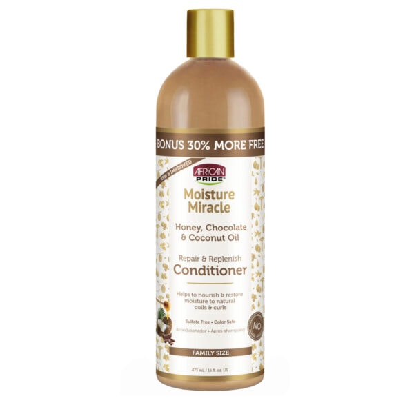 African Pride Moisture Miracle Honey Chocolate and Coconut Oil Conditioner - Image 2