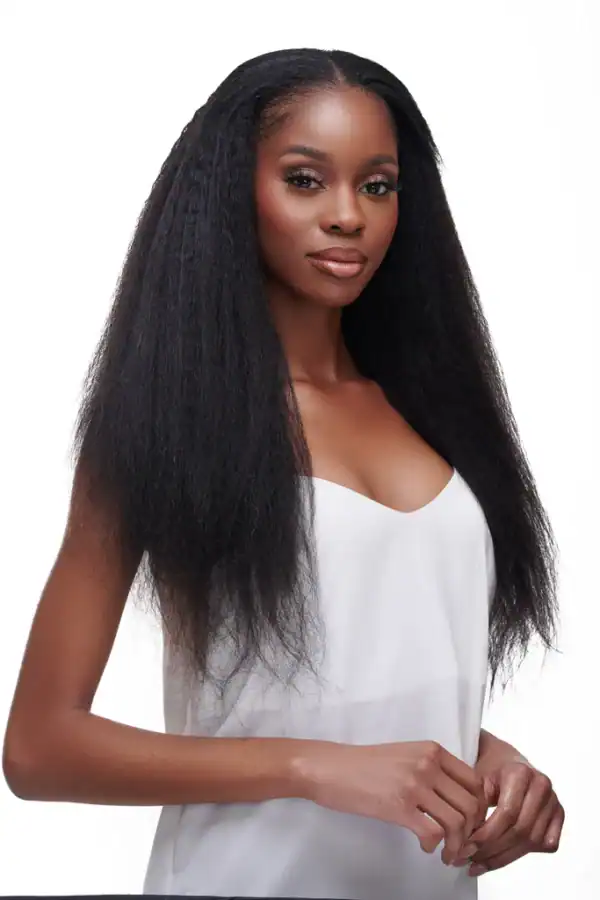 Human Hair Lace Front Afro Kinky Straight Wig