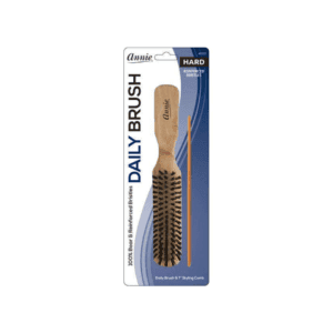 Annie Hard Wood Daily Boar Bristle Brush With Styling Comb