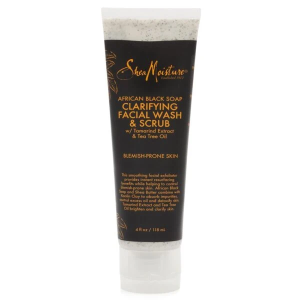 Shea Moisture African Black Soap Clarifying Facial Wash & Scrub