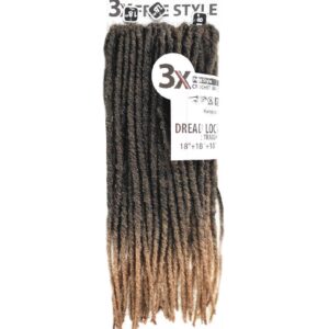 3X FREE STYLE CROCHET DREAD LOCS - STRAIGHT 18" - T1B/27