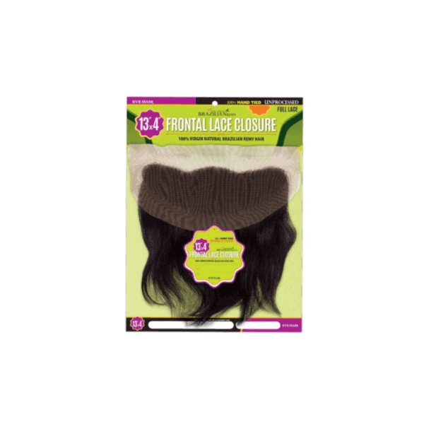 BRAZILIAN HUMAN HAIR FRONTAL LACE CLOSURE 13" X 4" - STRAIGHT