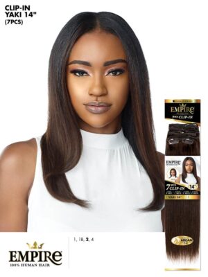 HUMAN HAIR YAKI CLIP-INS 7PCS - 14"