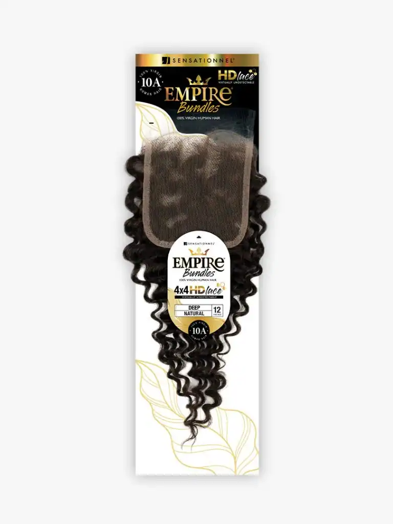 Sensationnel Empire Bundles 4x4 HD Lace Water Deep Pre-plucked - 12"